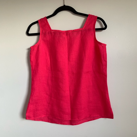 Linen Talbots square neck tank - Picture 3 of 9